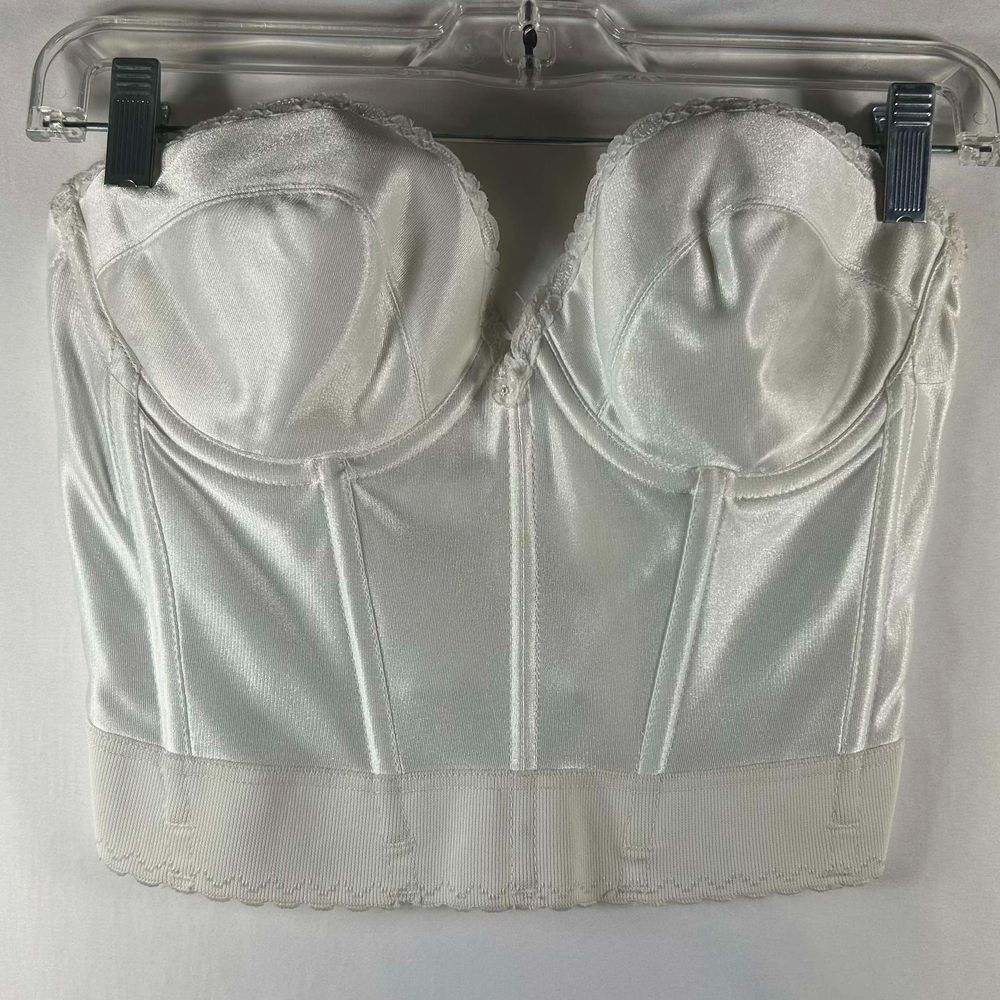 Luxurious Satin Bustier Bra in White